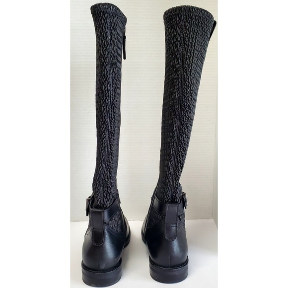 Cole Haan Boots Clover Stretch W24816 Black 7.5 B Leather/Texture Buckle Rubber - Picture 9 of 15